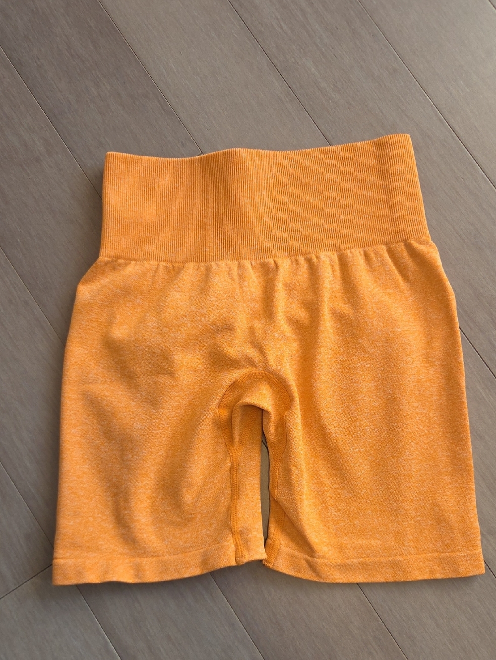 NVGTN Orange High-Waist Athletic Shorts
